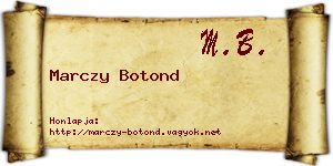 Marczy Botond névjegykártya